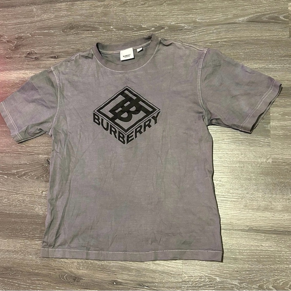 BURBERRY LONDON LOGO GRAPHIC COTTON T-SHIRT Size: S Grey 8021832/69F